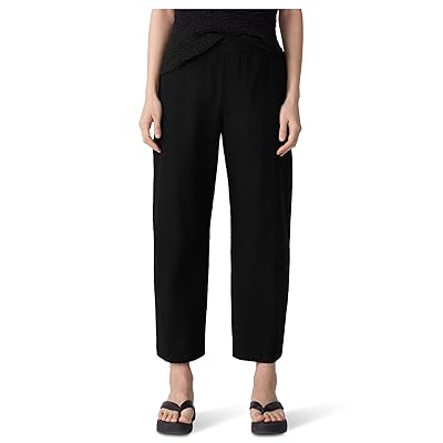 Eileen Fisher Washable Stretch Crepe Ankle Barrel Pant Women