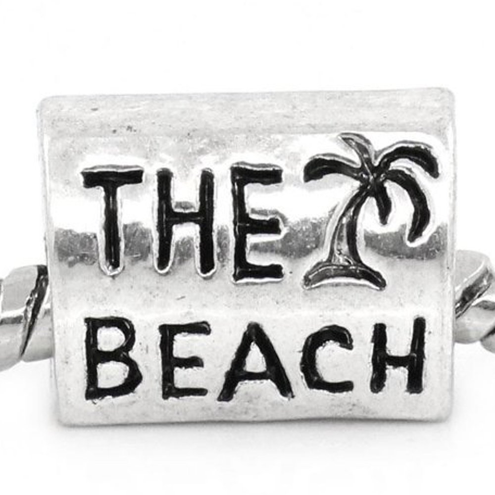 the Beach Charm Bead Spacer for Snake Chain Charm Bracelet