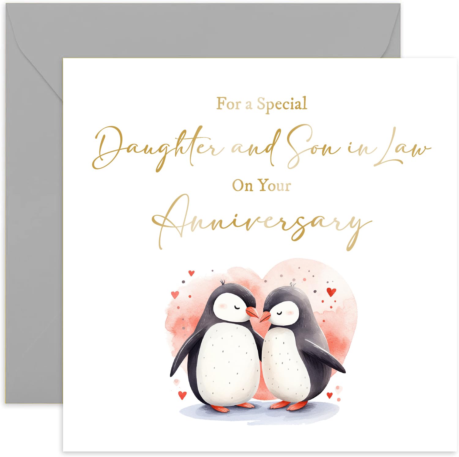 Old English Co. Daughter and Son in Law Anniversary Card - Cute Wedding ...
