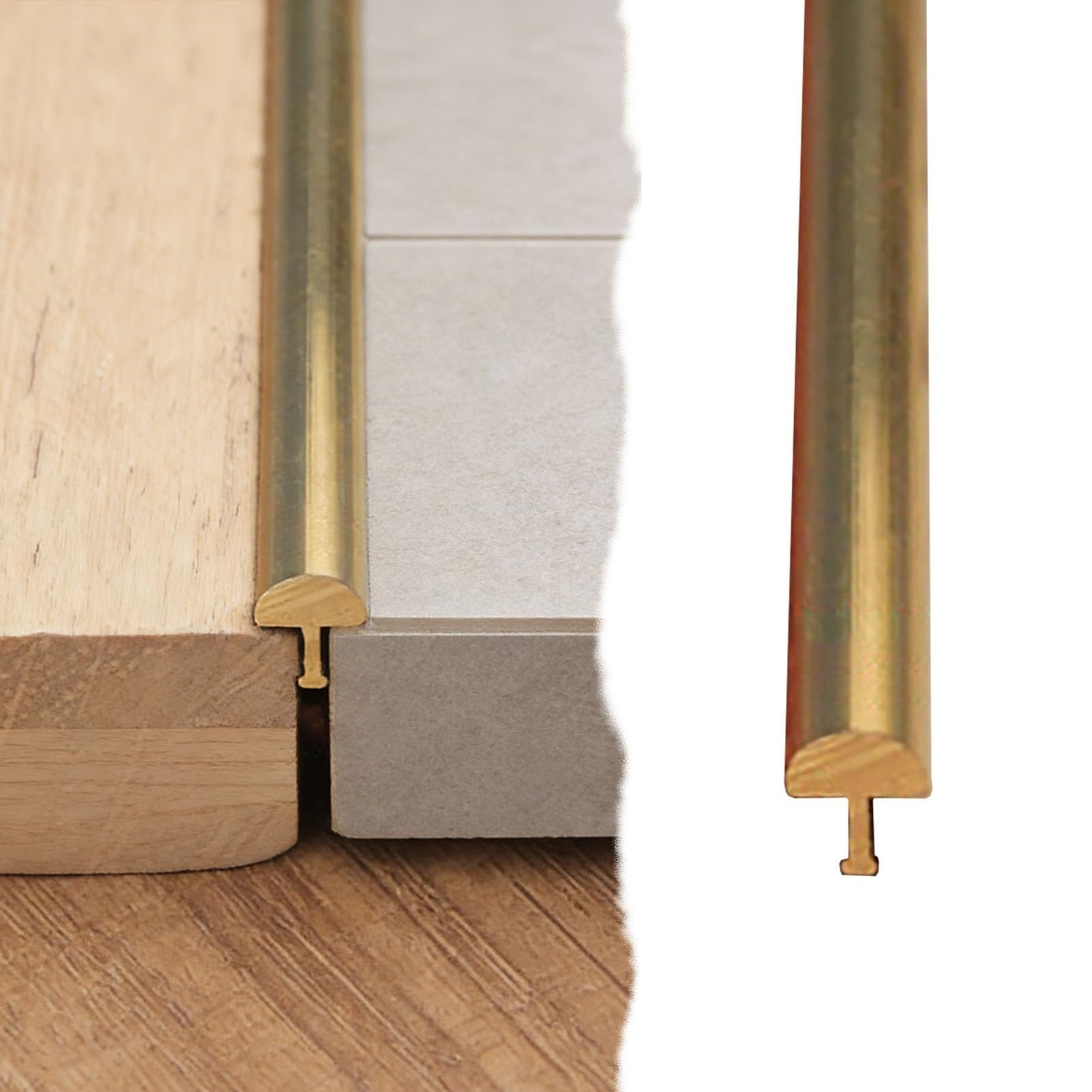 Tiras de umbral de puerta para madera a azulejos con divisor de bordes