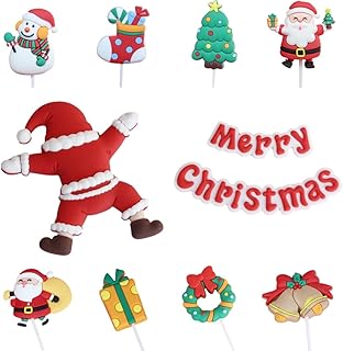 ケーキトッパー クリスマス ケーキピック 10本 立体 ケーキ飾り オーナメント サンタ カップケーキトッパー かわいい ケーキデコレーション クリスマス飾り クリスマスパーティー