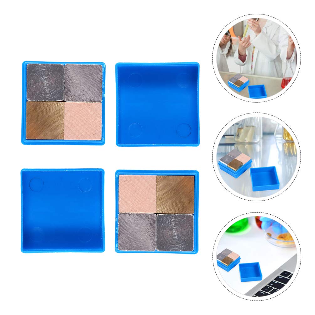 ULTECHNOVO Juego de Cubos de Densidad de 8 Piezas Juego de Cubos de Metal de Masa Igual Cubos de Madera de Hierro de Aluminio de Cobre para Investigación de Densidad Gravedad Específica