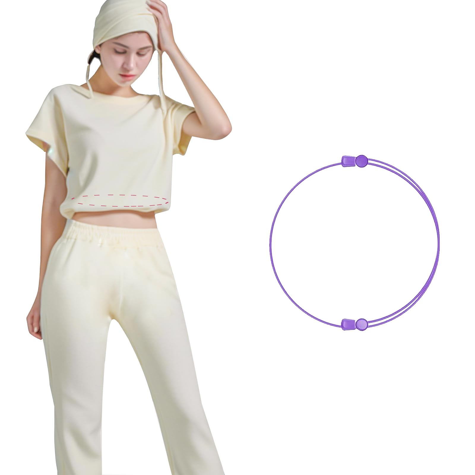 WeishuoCrop Tuck Adjustable Band Tuck Belt to Crop Tops Elastic Tuck Belt for Cropping Sweaters and Shirt