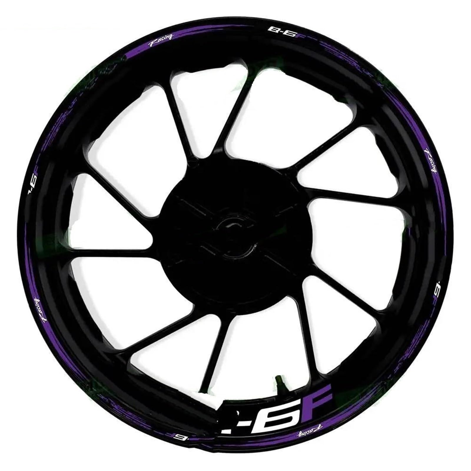 Reflective Motorcycle 17 Inch Front and Rear Wheel Stickers Fairing Hub Decals for Kawasaki for ER-6F for ER6F(Color18)