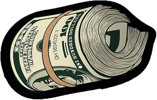 Miniatura 1 de Alfombra creativa de billetes de 100 dólares, alfombra acogedora y suave, para dormitorio, decoración de sala de estar, cuarto de baño, alfombra