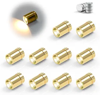 10 Pack Small Battery Operated LED Spotlights, Warm White