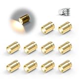 10 Pack Small Spotlight Battery Operated LED Lights, Warm White LED Wireless Miniature Spot Light for Artwork Painting,Jewelry Showcase Display,Closet,DIY Hand Craft (WarmWhite)