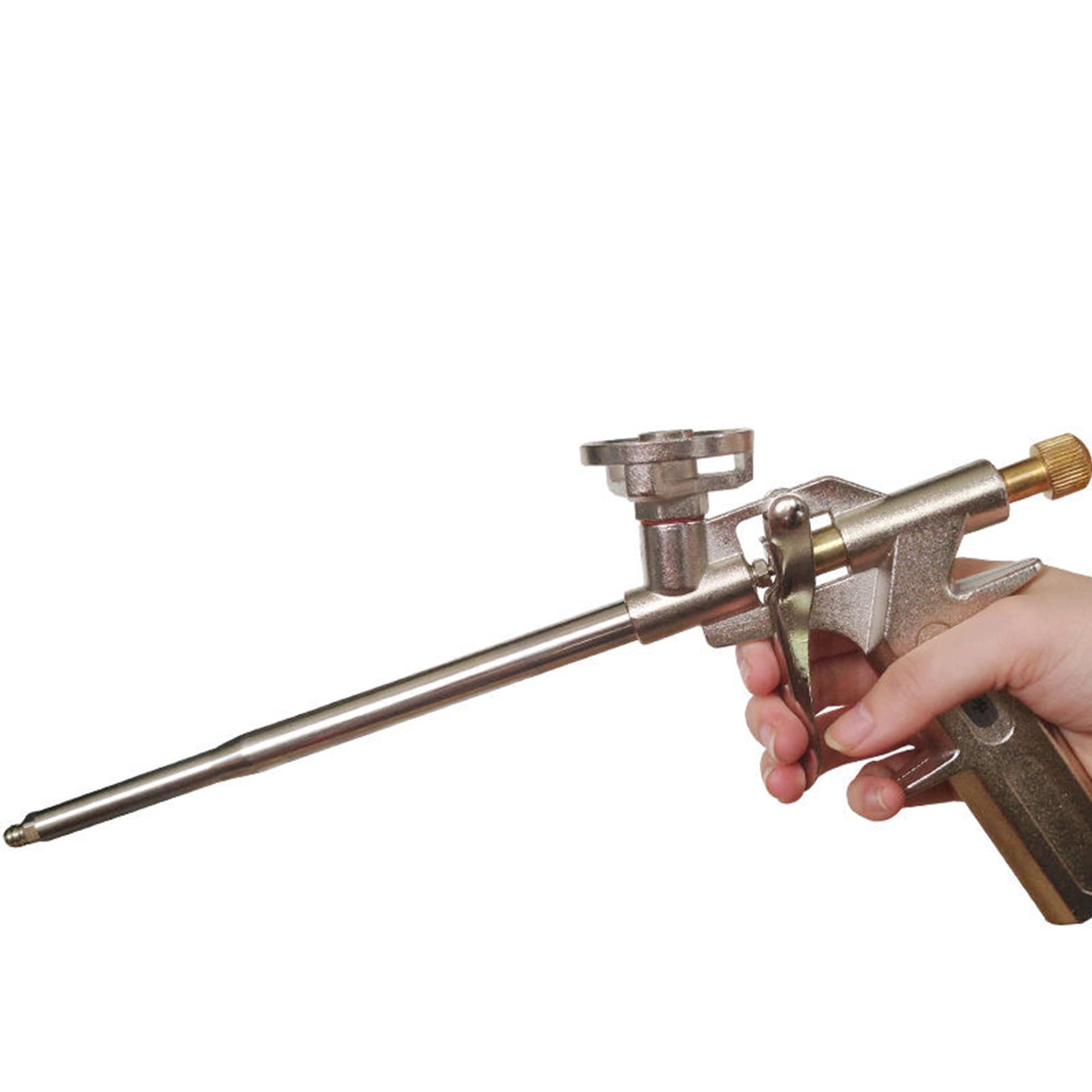 CINY Pistola per Schiuma Poliuretanica, Metallo Pistola Per Schiuma Espansa Ad Espansione In Pu Resistente Per Mastice Da Costruzione Calafataggio, Riempimento, Sigillatura(4 pz oro)
