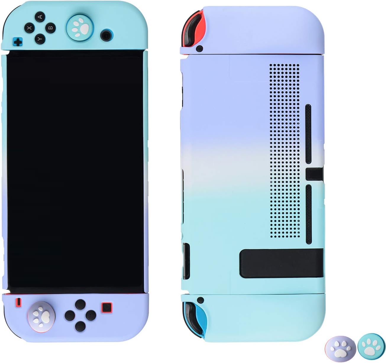 magictodoor Elegant Protective Dockable Case for Nintendo Switch - Handheld Grip Protector Cover - Include Thumb Grip Caps