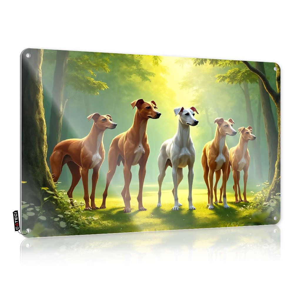 Five Dogs Standing In A Forest. Cool Wall Art Tapestry | Old Limit Decorative Wall Art(30X40CM)