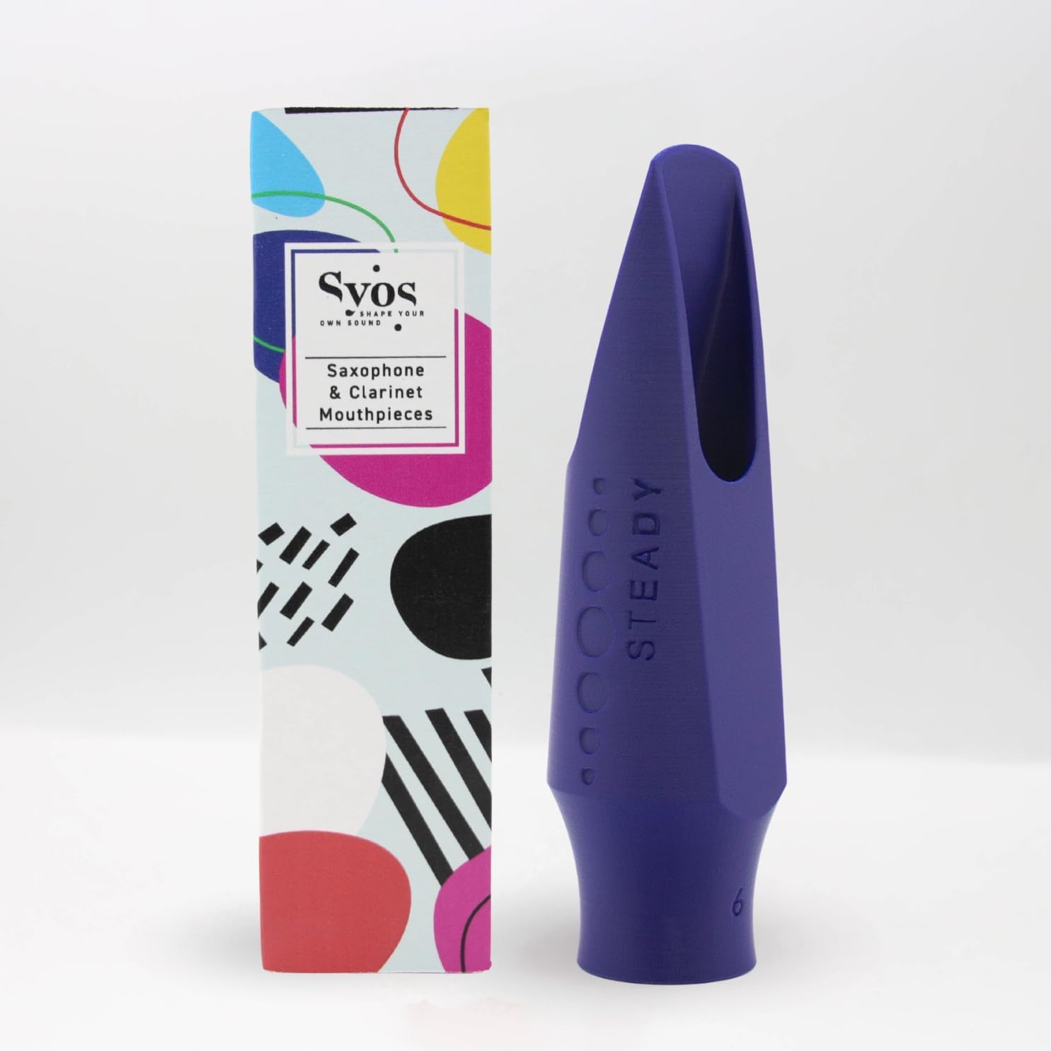 Syos Tenor Saxophone Mouthpiece, Steady Model, 7 Tip Opening, Phantom Blue, Improve the Sound of your Sax with this Easy-To-Play, Flexible and Homogeneous Tenor Sax Mouthpiece