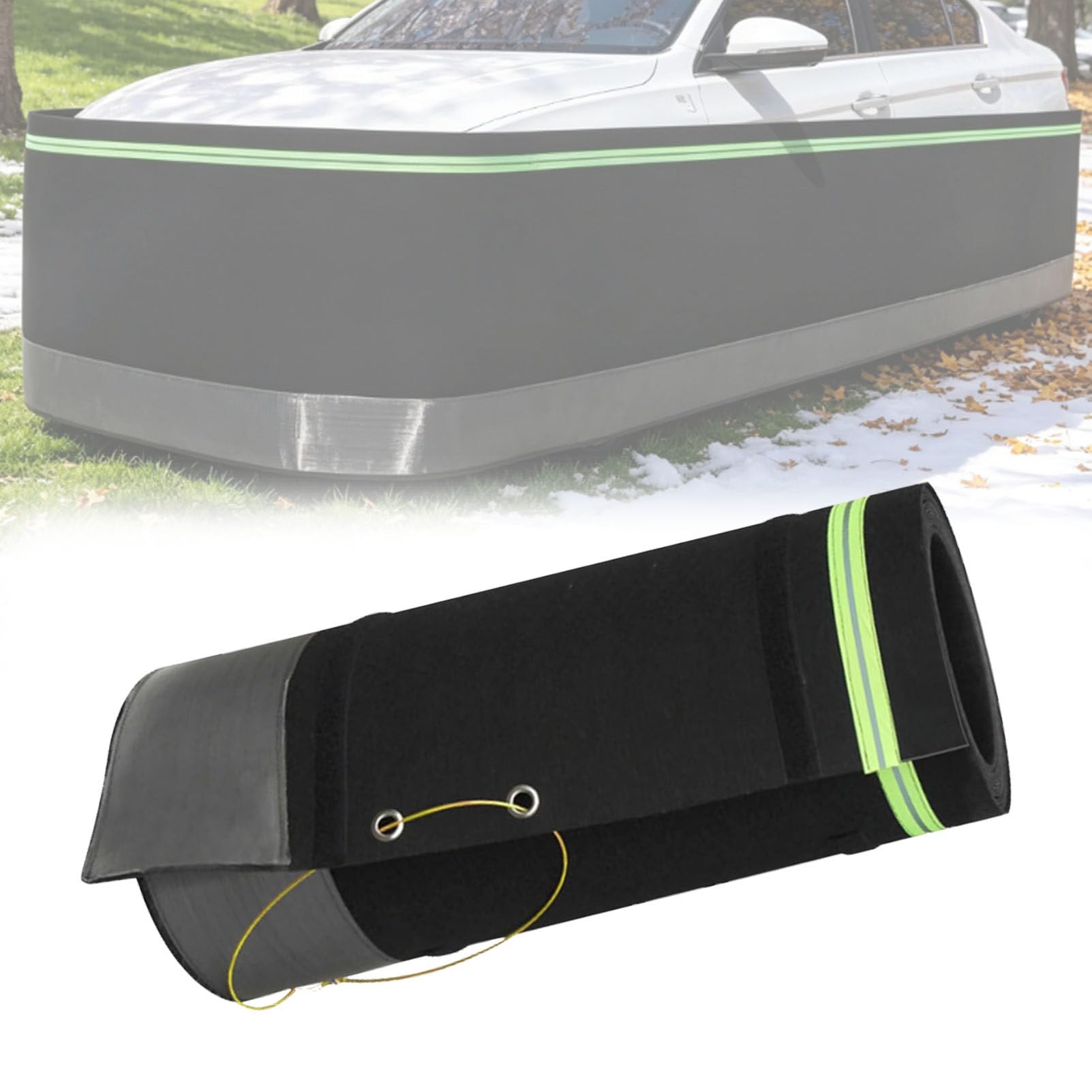 Faldón para Autocaravanas En Invierno, Faldón Aislante para Caravanas con Base De Malla De Acero Reforzada, Base Resistente Al Viento Y Apta para Cualquier Clima para Remolques Viaje 14m/46ft