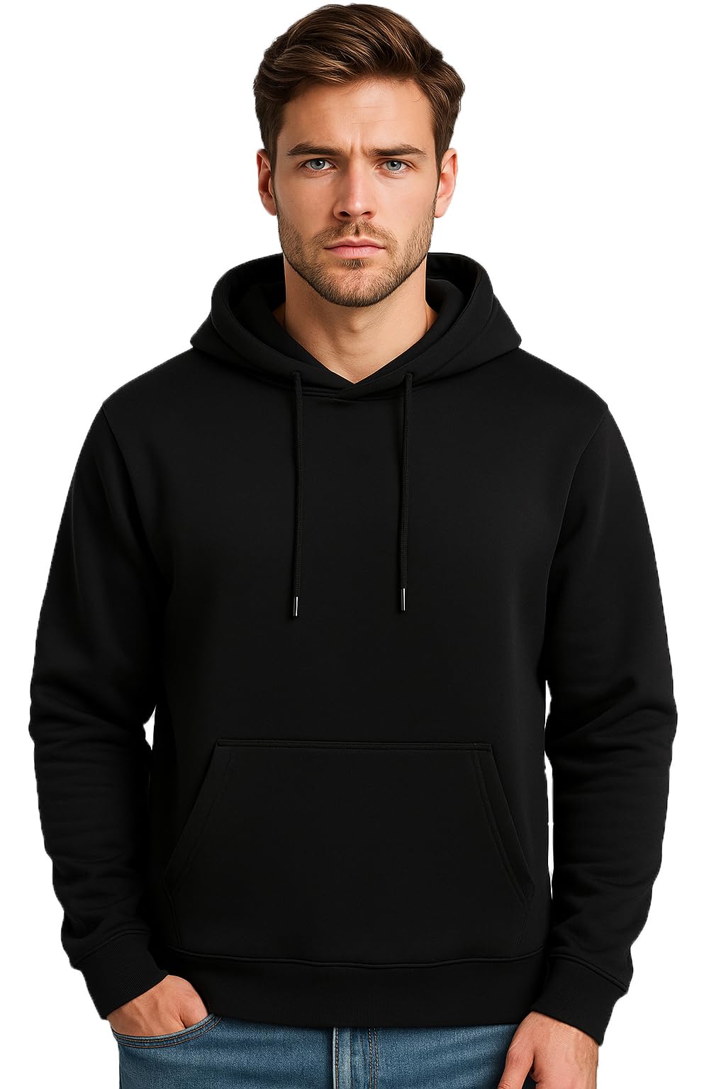 gyrfalcon Solid, Regular Fit, Cotton Fleece Blend, Hooded Sweatshirt Pullovers for Men & Women(Pack of 1)-picture-12