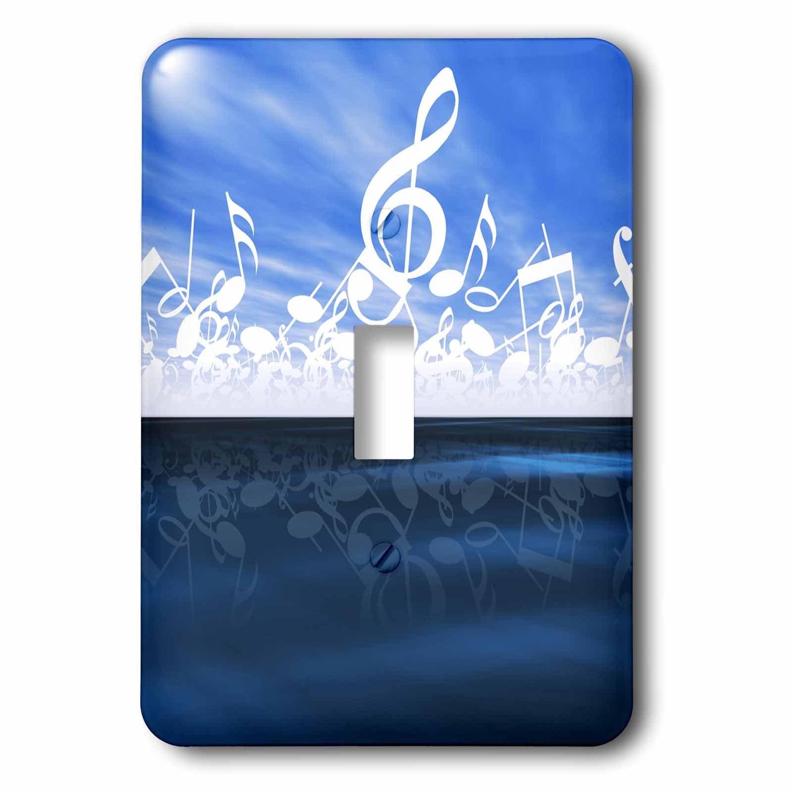 Interrupteur à bascule notes de musique multicolore 3dRose LSP_99589_1