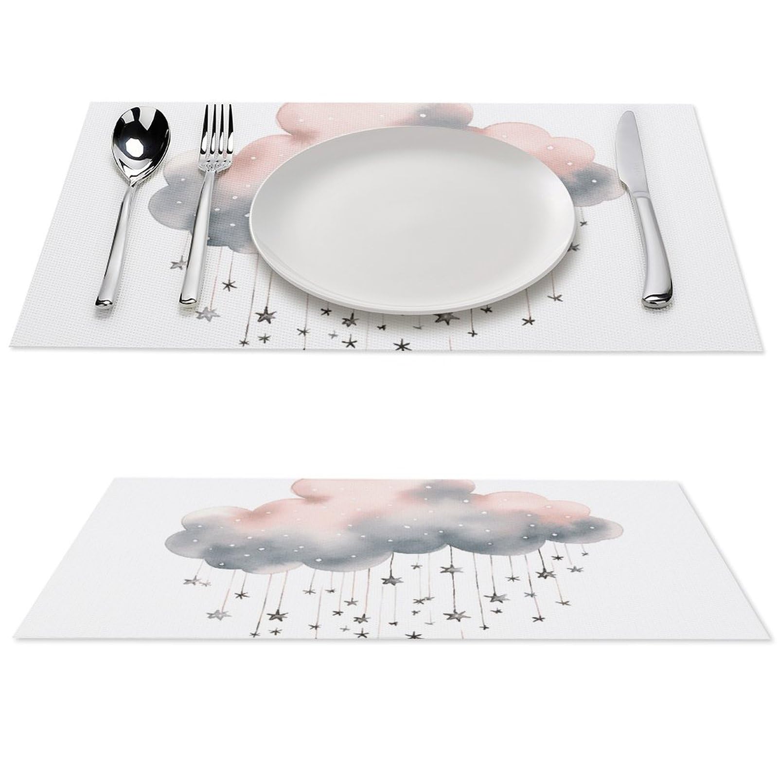 Sets de table thermorésistants et antidérapants en PVC faciles à nettoyer lot de 6