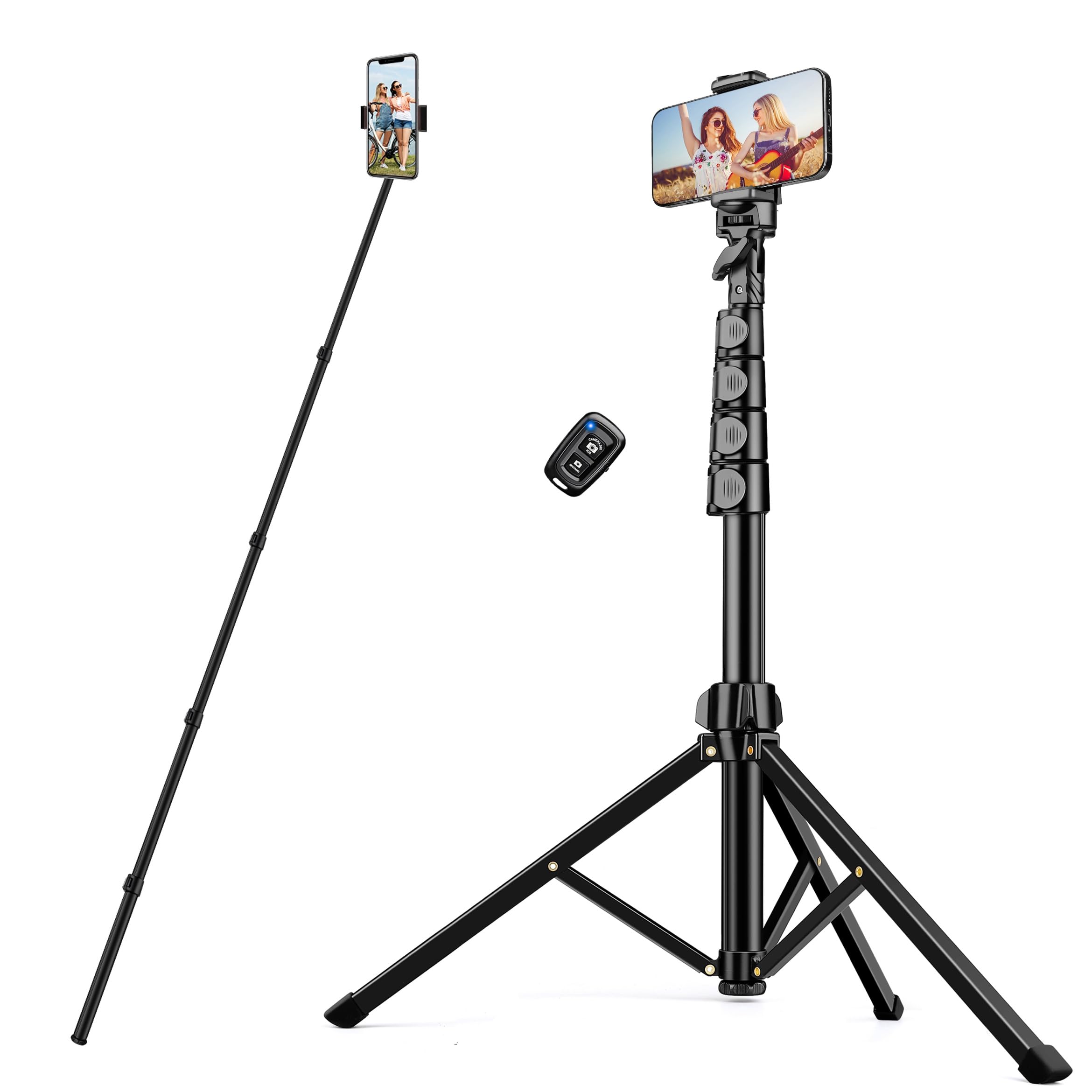 Victiv 70" Aluminium Tripod Stand for Phone with Remote, Lightweight Mobile Stand for Ring Light, Smartphone, Laser Level, Camera, Phone Stand for Video Recording, Shooting, Streaming, Vlogging-image-26