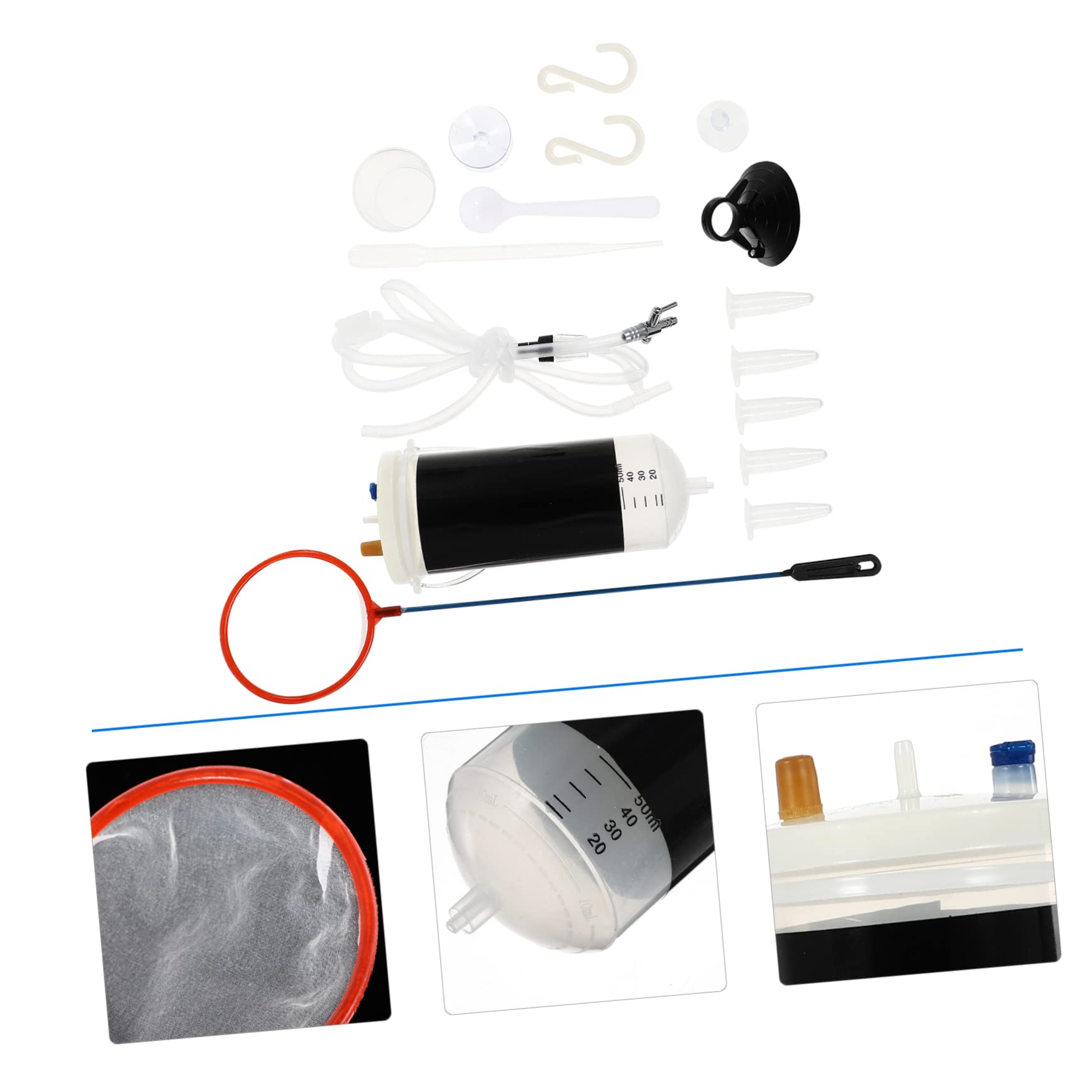 3juegos Incubadora De De Camarones De Plástico para Herramienta De Cría De Artemia Caja De Incubación Práctica y De Limpiar para Criaderos De y De