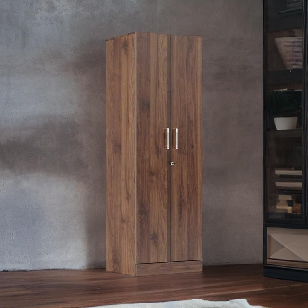 illfordd furniture 2 door compact size wardrobe for kids with drawer and shelves / 2 door wardrobe for students-image-44