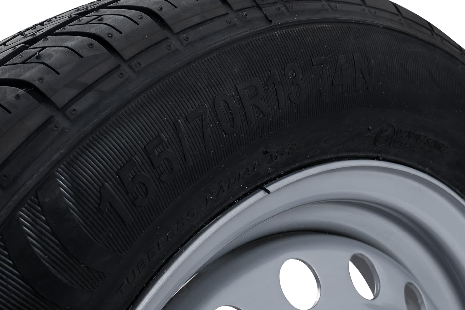 KENDA Ruota per Rimorchio Leggero 155/70 R13 74N, Cerchio in Acciaio 4x130 ET20, Pneumatico KargoTrail 3G per Carrelli da Giardino e Campeggio, Portata Massima 375 kg