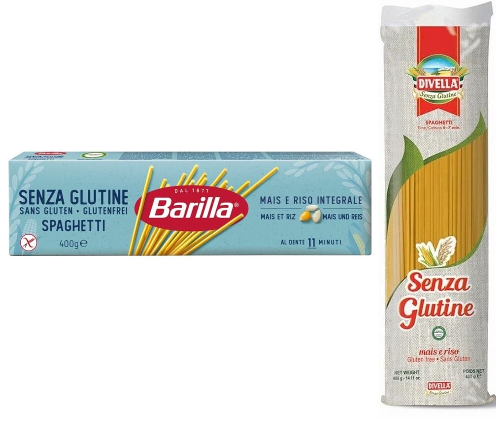 27er-Pack Testpaket Pasta Spaghetti Barilla Divella Senza Glutine, Glutenfreie Nudeln Italienische Pasta 400g