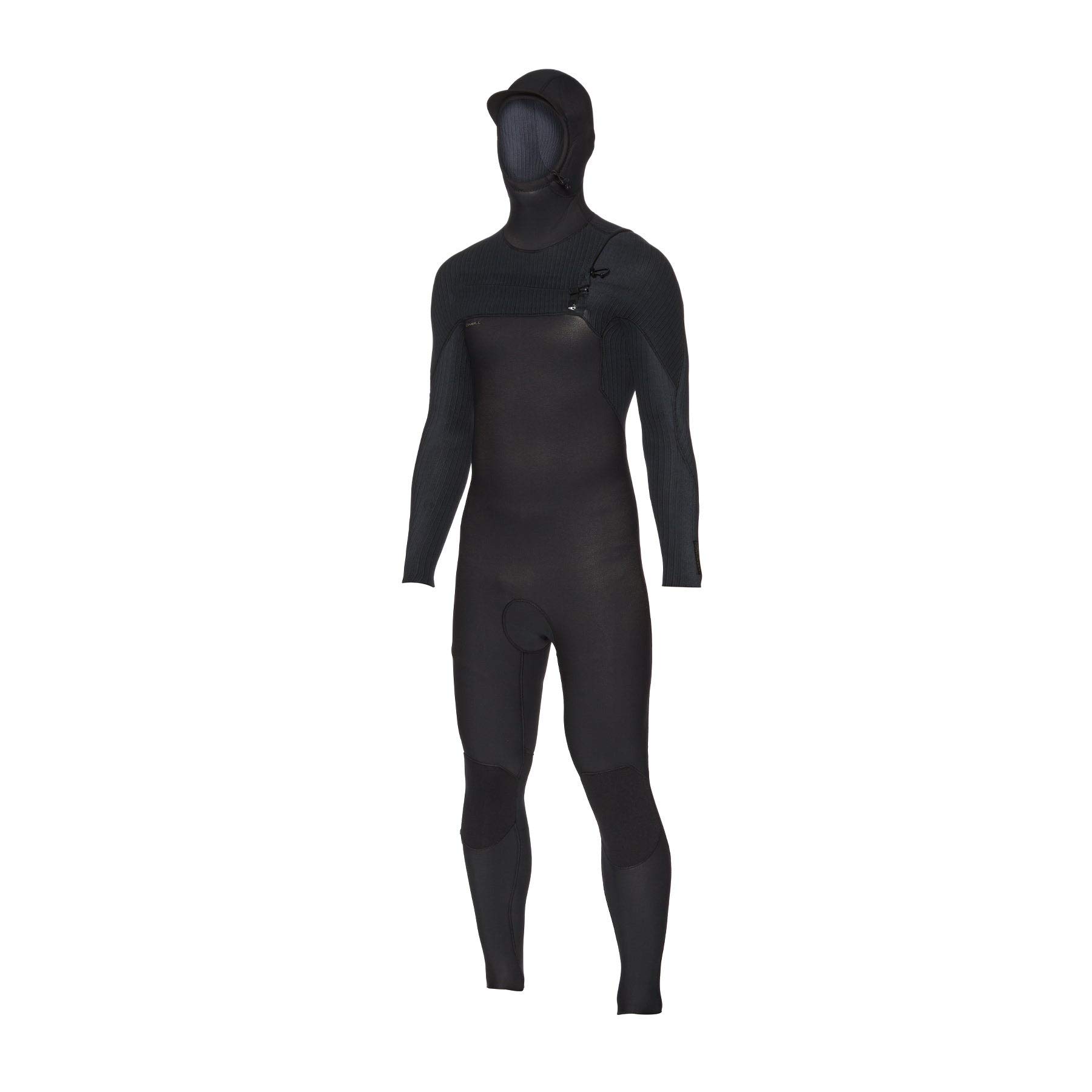 O'NEILL 2026 Hombres Hyperfreak+ 5/4mm Chest Zip con Capucha Neopreno 5347 - Black