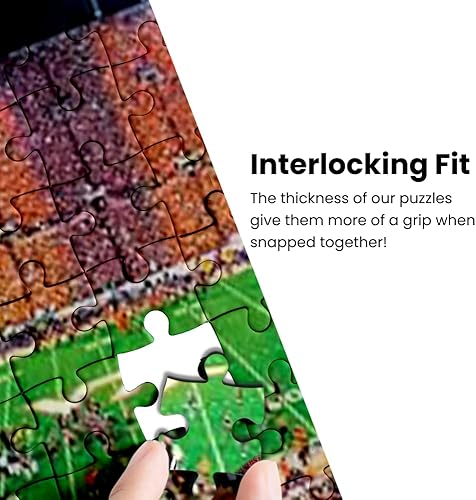 Miniatura 5 de MasterPieces Rompecabezas deportivo de 1000 piezas, vista panorámica del centro de bisontes del estado de Dakota del Norte, NCAA, 13 x 39 pulgadas