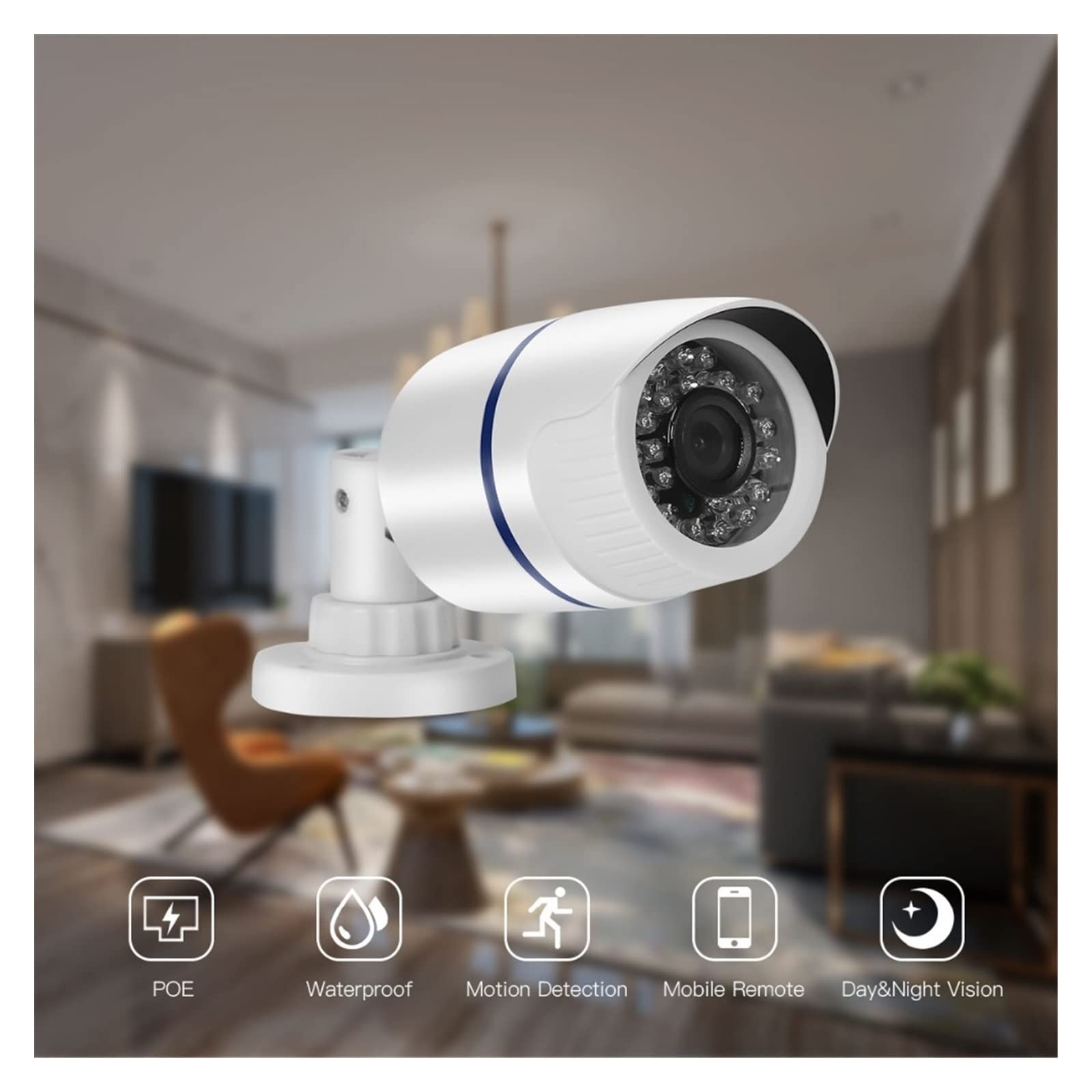 IP IR防犯カメラ4個 + 4ch 1080p poe NVR Buy Zxtech 9 Channel 4 PoE Built-in Ports Up to 8MP 5MP CCTV