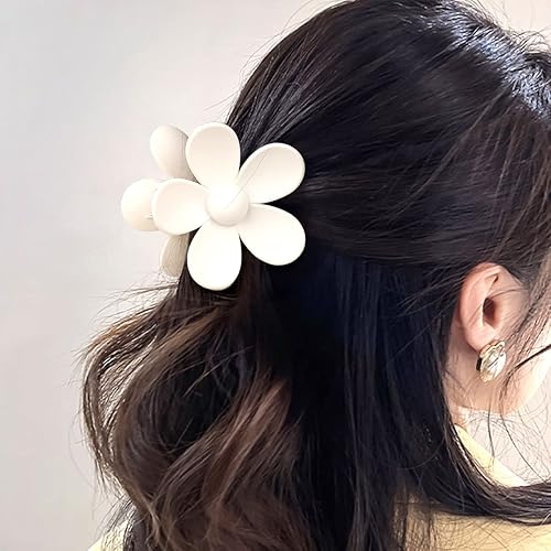 Miniatura 7 de Pinzas para el cabello de flores, 6 unidades, pinzas de garra para el cabello, pinzas de margarita, pinzas de garra grandes mate, abrazaderas de