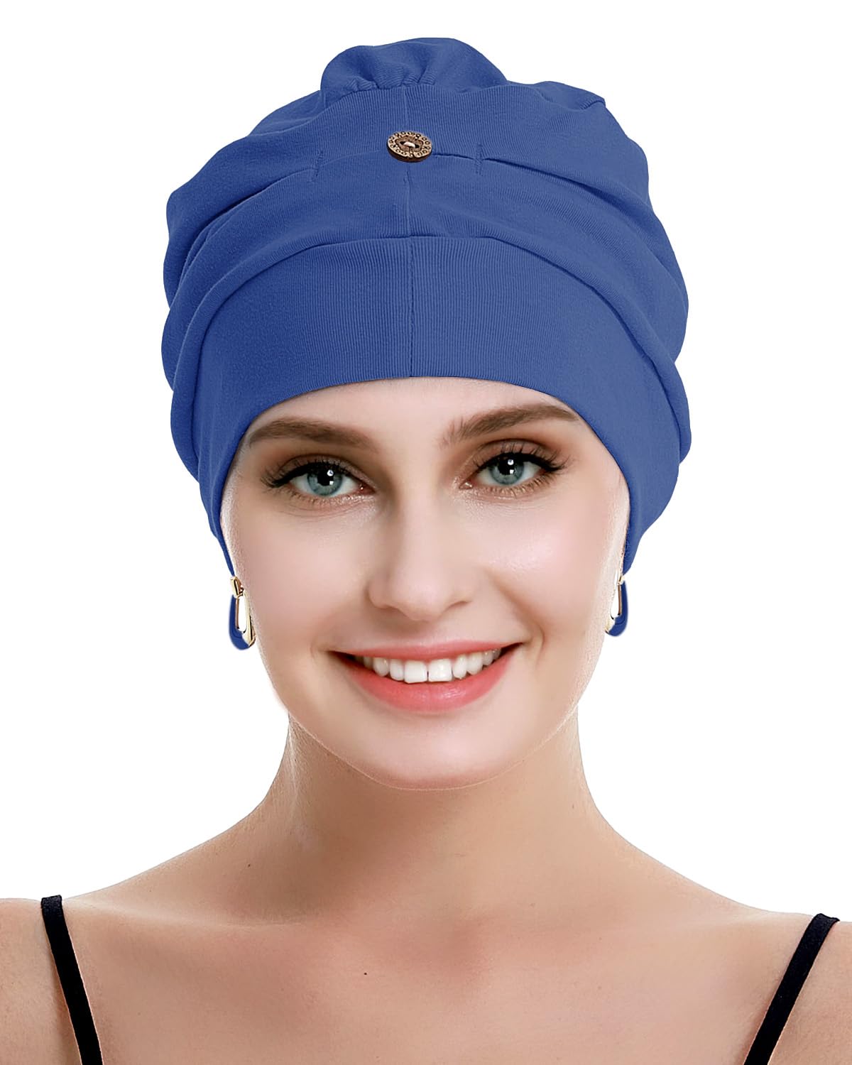 osvyo Baumwoll Chemo Kopfbedeckung für Damen mit Krebs und Haarausfall, Mütze aus Baumwolle, Leichte Kopfbedeckung, Versiegelte Verpackung