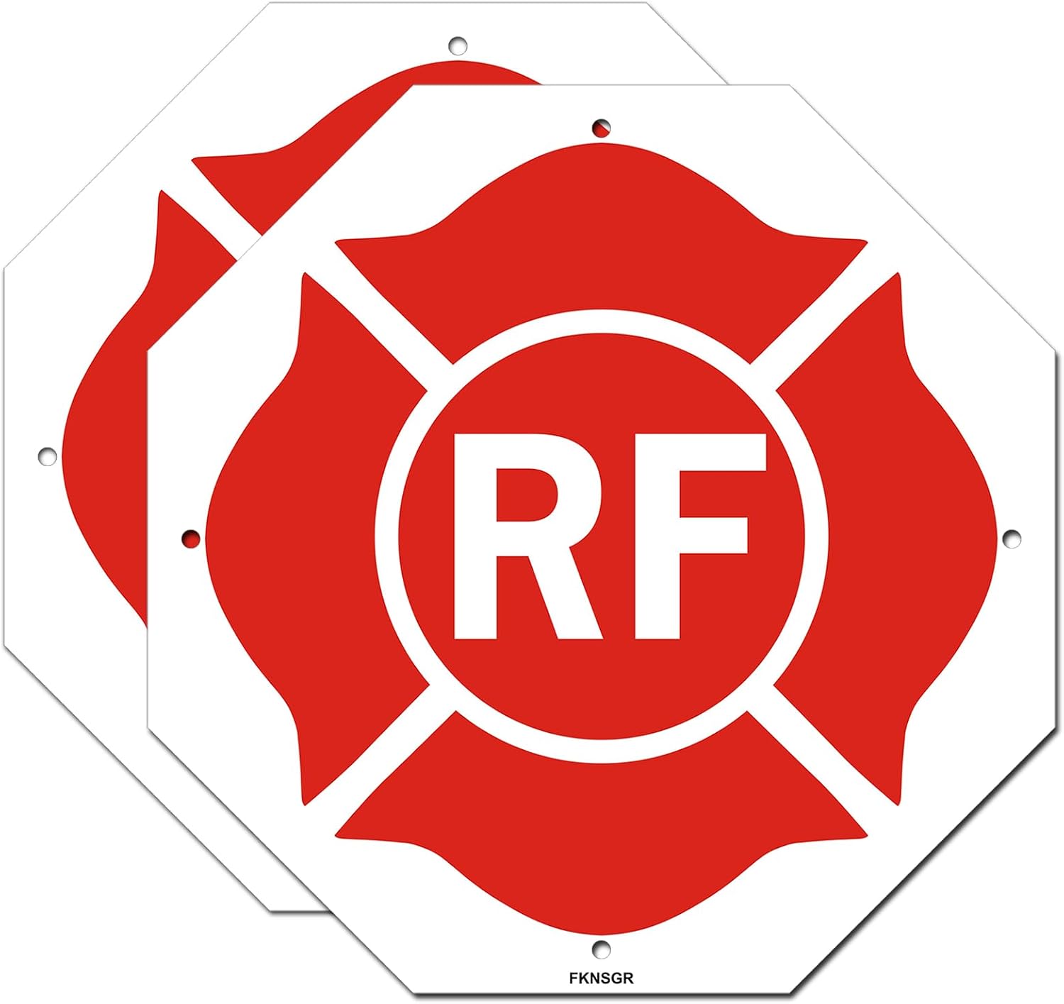 RF Roof Floor Truss Construction Sign 2 Pack, 10" x 10" Rust Free Thick 40mil Aluminum Warning Sign, UV Protected, Fade Resistant