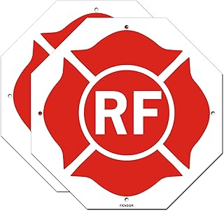 RF Roof Floor Truss Construction Sign 2 Pack, 10" x 10" Rust Free Thick 40mil Aluminum Warning Sign, UV Protected, Fade Resistant