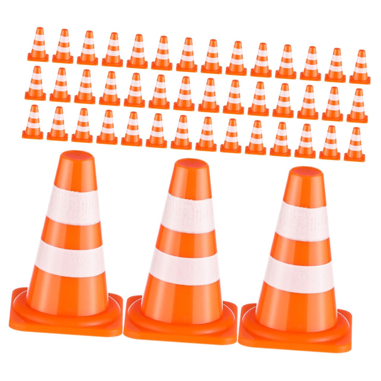 Toyvian Mini Cônes de Signalisation et Jeu Interactif Orange en Plastique Lot de 100 Jouet Éducatif pour Apprentissage Cognitif pour Garçon et Filles en Intérieur et Extérieur