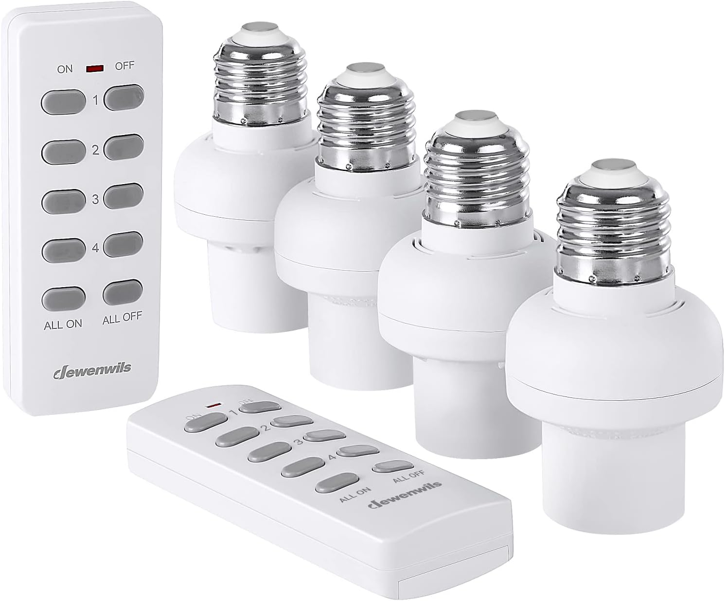 DEWENWILS Remote Control Light Lamp Socket E26 E27 Bulb Base, Wireless