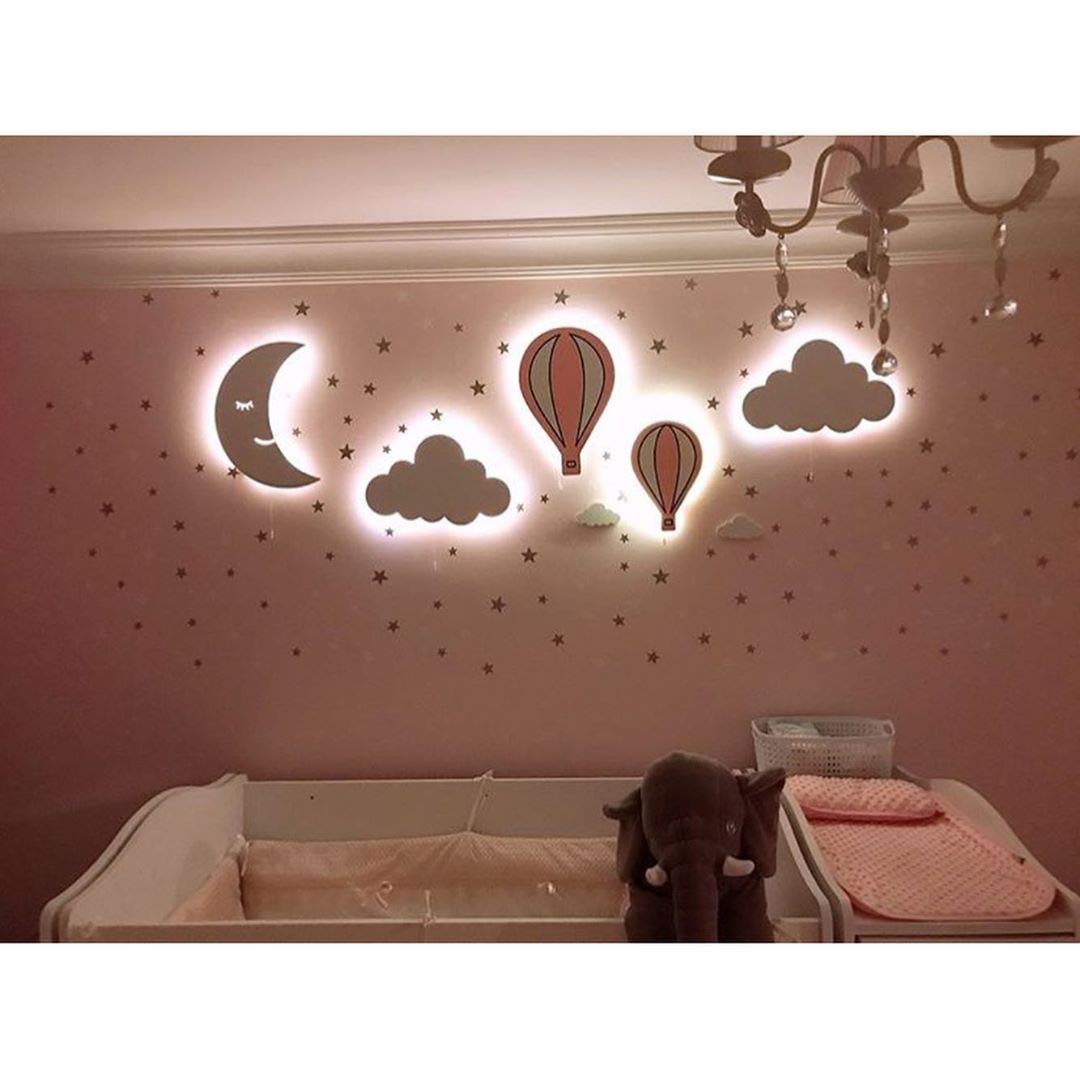 Nursery Boys Baby Kids Room Decor Wall Light Set Desertcart KSA - Main Image