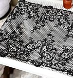 Decoración: encaje. 1 metro 2018 nuevo aplique de encaje negro tela de encaje bordado accesorios de encaje para vestido de novia 25,5 cm de ancho