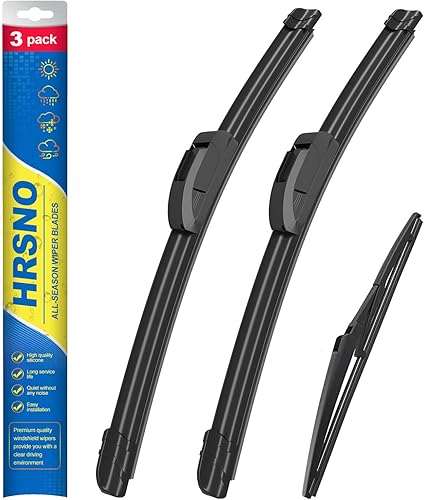HRSNO Limpiaparabrisas de 22 + 21 pulgadas con juego de limpiaparabrisas trasero de 11 pulgadas, repuesto automotriz para Jeep Grand Cherokee