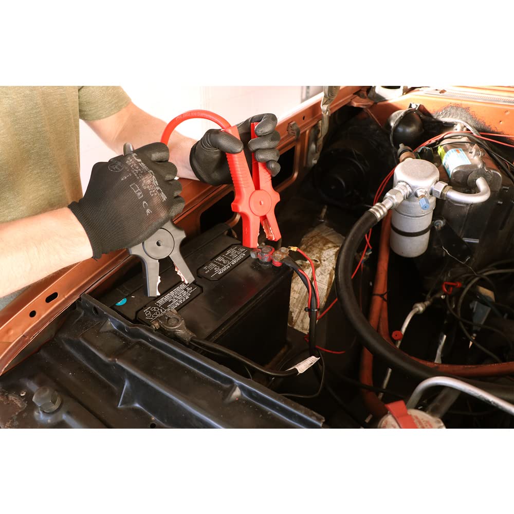 Stanley 201878 Câbles démarrage pour Batterie Voiture 35mm² 4,5m Noir/Rouge