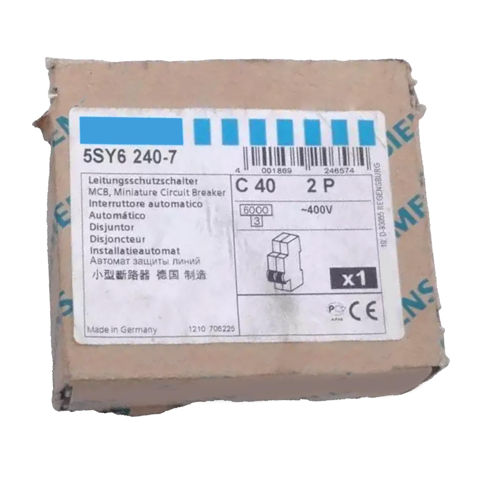 Disjoncteur 5SY6240-7 Siemens neuf sous boîte d'origine avec garantie de 1 an