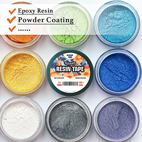 Tssart Resin Tape For Epoxy Resin Molding - Silicone Thermal Adhesive Tape, Oxidation And High Temperature Resistance Easy Peeling, Epoxy Release Tape For River Tables - 3 Inch Wide 216Ft Long #TOP3