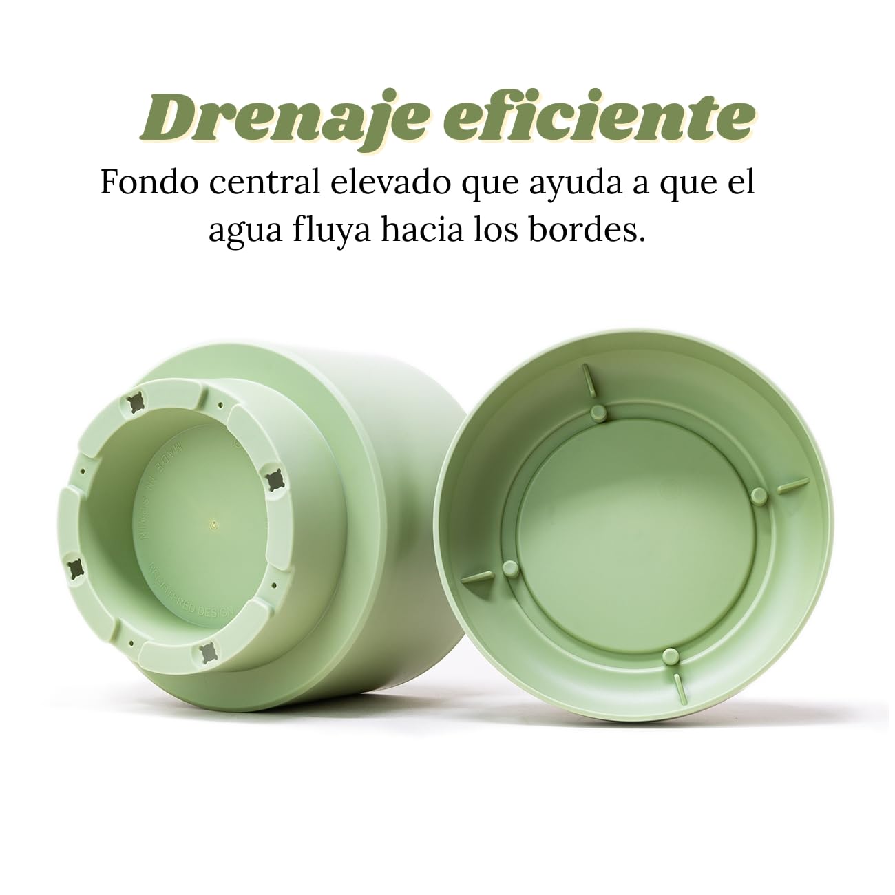Maceteros Decorativos Interior Exterior 14 cm Pack 6 Macetas Plástico con Plato Incorporado, Tiestos para Plantas Interior, Plástico Resistente, Macetas Decorativas Modernas (6 x Pastel 14cm) — view 2