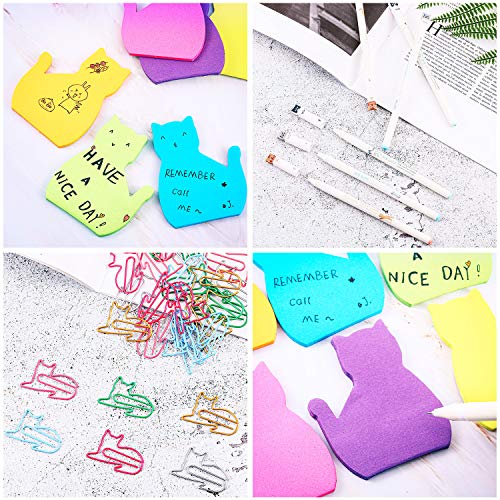 Notes autocollantes chat et trombones pour trier vos papiers en désordre - 5