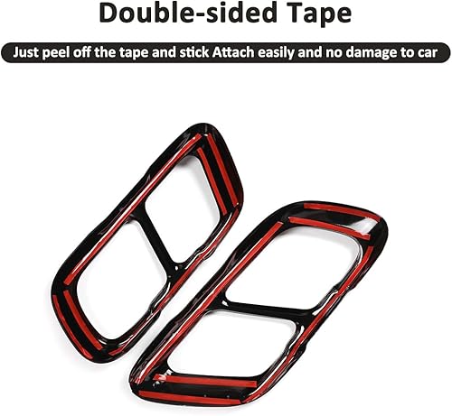 Miniatura 6 de YIWANG silenciador de escape de acero inoxidable con punta de cola de tubo de ajuste de la cubierta del marco 2 unids para BMW X5 G05 X7 2019 2020