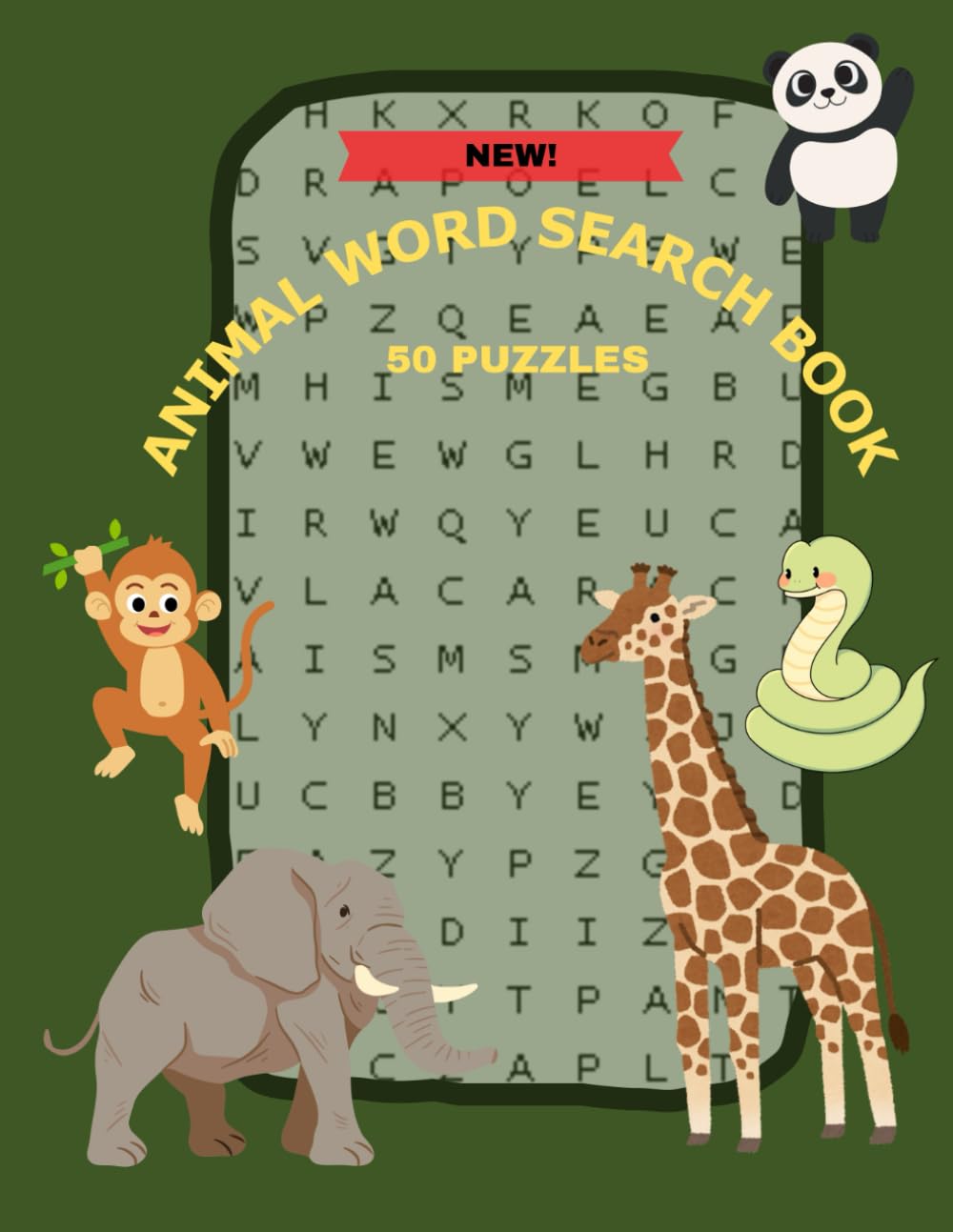 ANIMAL WORD SEARCH BOOK: 50 PUZZLES FOR SENIORS