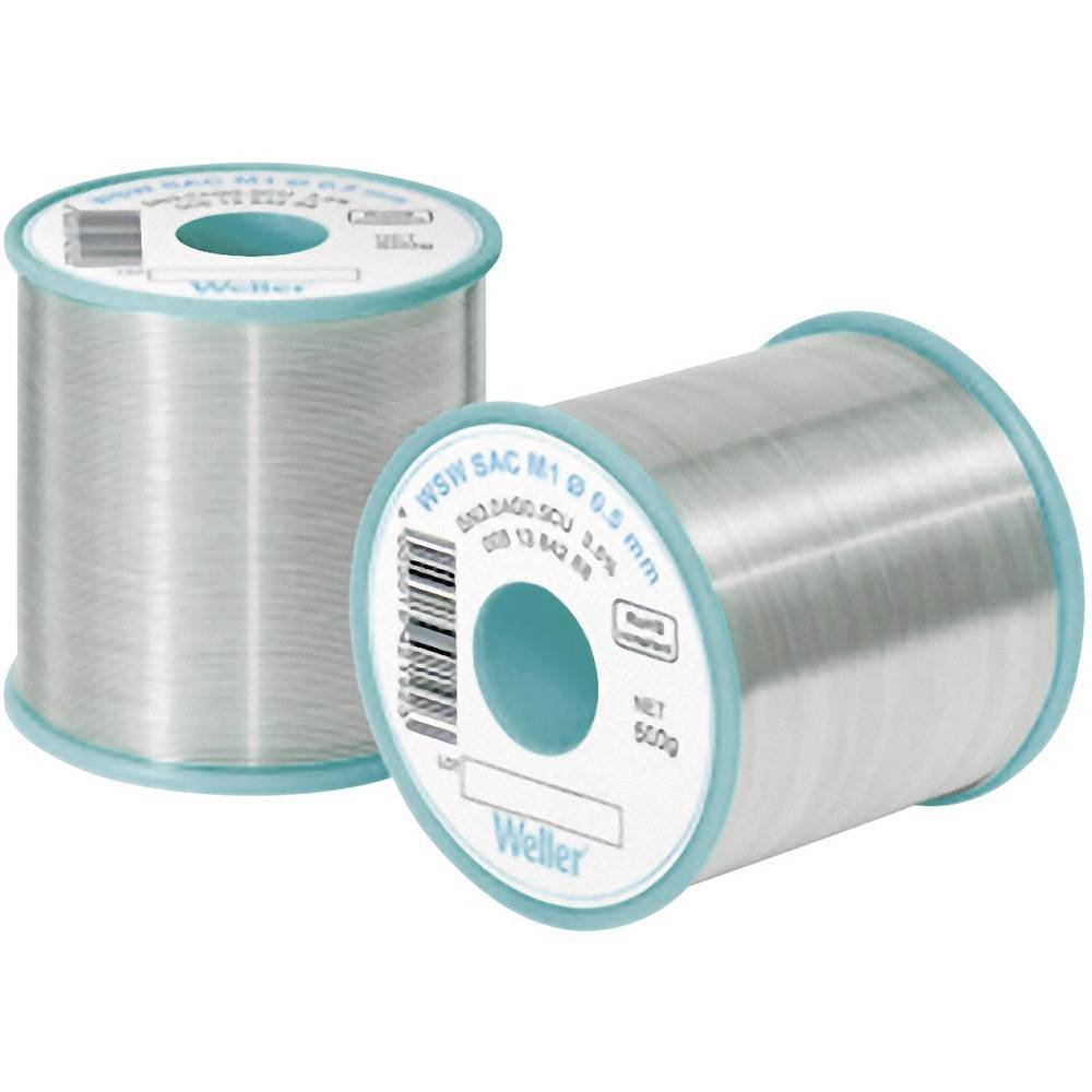 Weller WSW SAC M1 (T0051388599) Alambre De Soldadura Sin Plomo, Ø 0,8 Mm, Aleación Sn96.5Ag3.0Cu0.5, Contenido De Fundente 3.5%, 250g
