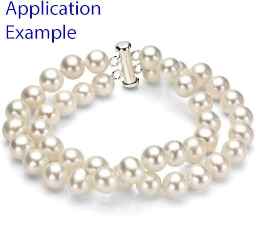 Miniatura 5 de Adabele 1 hebra de perlas de concha natural de grado AAA de 0.394 pulgadas, nácar de agua dulce, cuentas redondas sueltas de 15 pulgadas (blanco