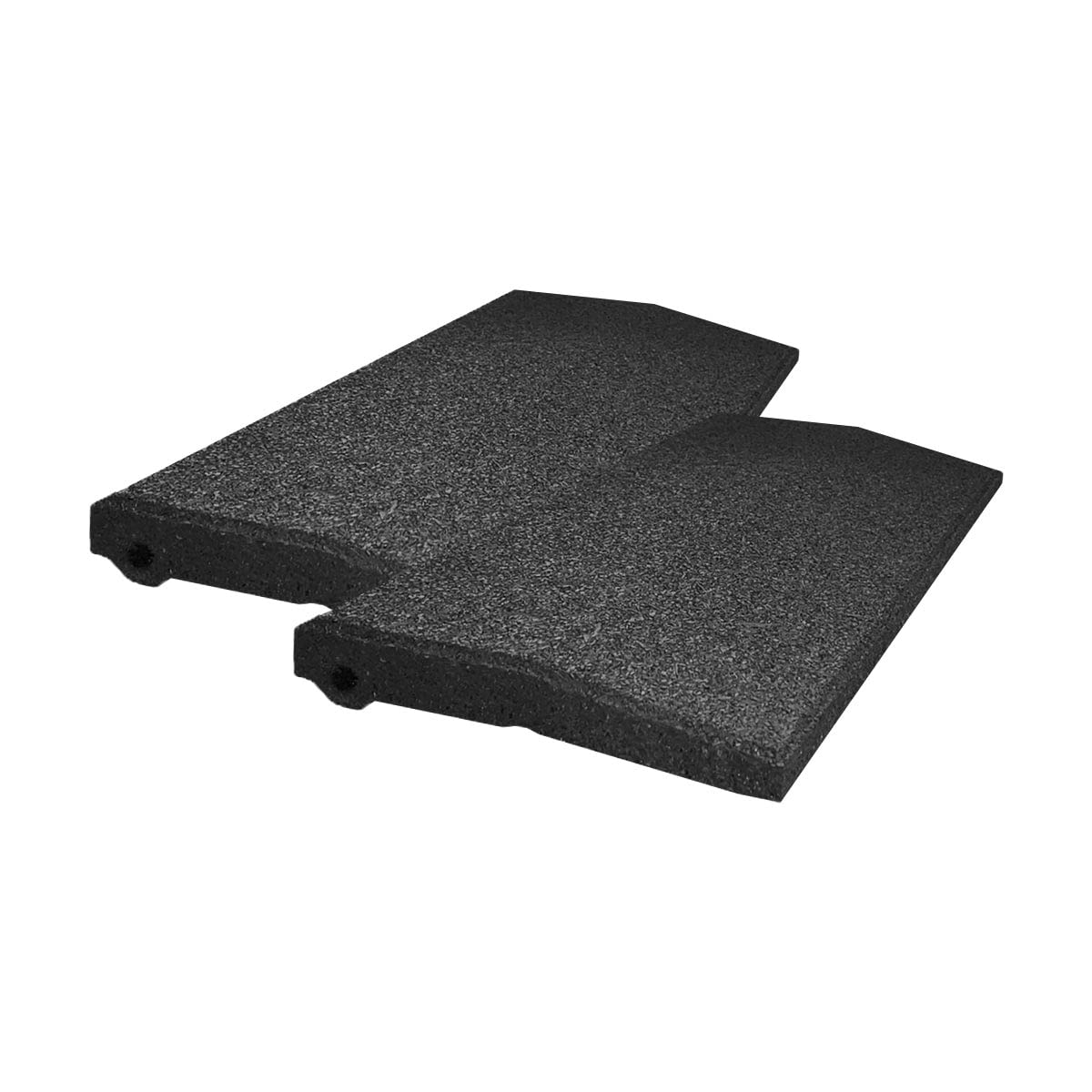 Lot de 2 rampes de trottoir en caoutchouc 500 x 250 x 45 mm