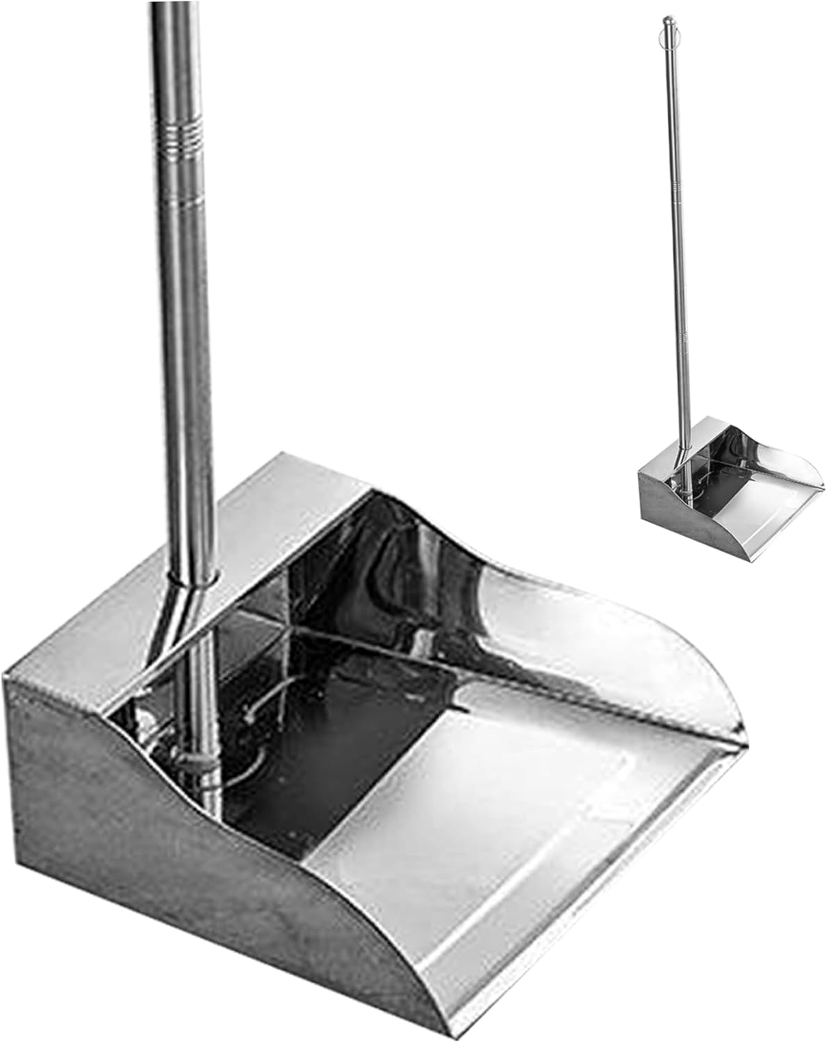 Long Handled Dustpan 31.5inch Stainless Steel Heavy Duty Dustpan
