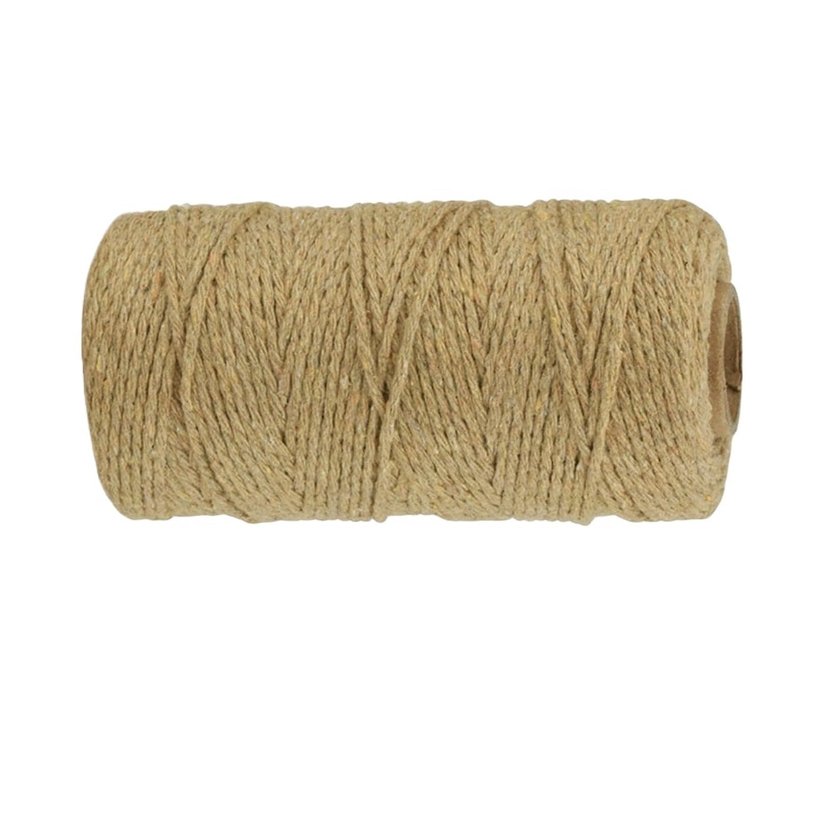 2mm 100M(3937") Beige Macrame Cord Thread Handmade Crafts Cotton Twisted Twine Rope String Home Textile Wedding Party Decor(9)