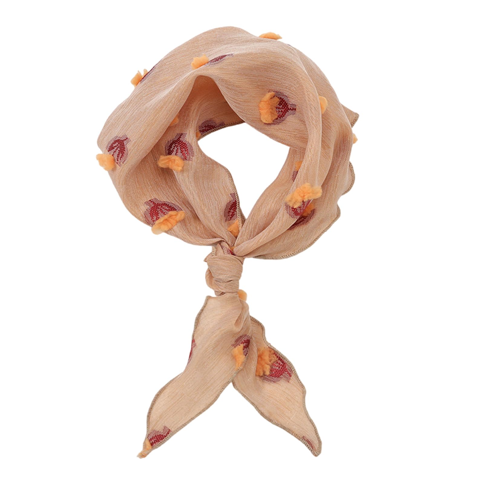 Maxtonser Elegant Silk Imitation Triangular Scarf for Women Soft and Breathable Headscarf See Through Neckerchief Comfortabel Wear