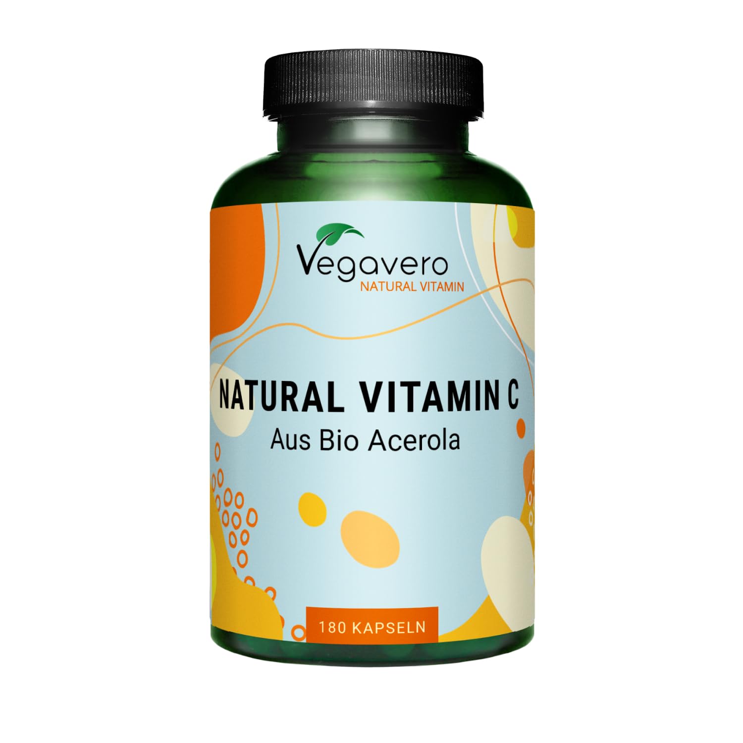 Natürliches Vitamin C Vegavero | aus Bio Acerola Extrakt | Vegan | Immunsystem stärken * | Ohne Zusatzstoffe | 180 Kapseln (Packung mit 2)